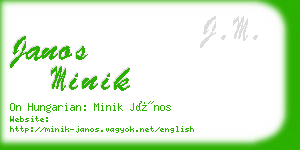 janos minik business card